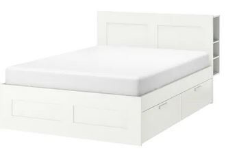 IKEA Brimnes weiß mit Kopfteil